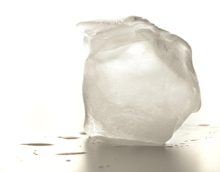 ice cube isolated on a white backgroundの写真素材