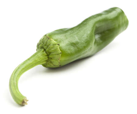 green pepper isolated on a white backgroundの写真素材