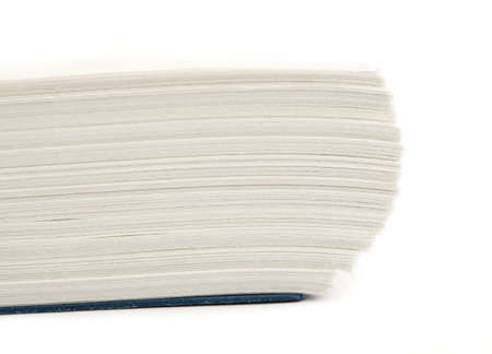 book pages closeup on a white background