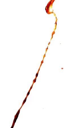 pouring wine isolated on a white backgroundの写真素材