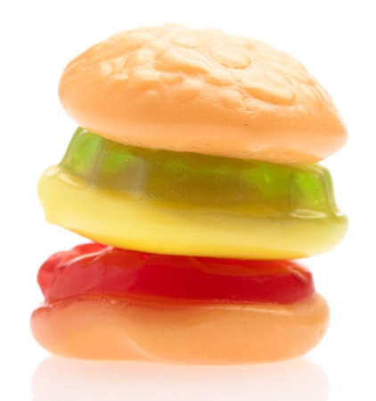 burger jelly isolated on a white backgroundの写真素材
