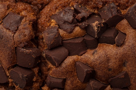 chocolate brownie closeupの写真素材