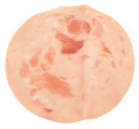 chopped lunch on a white background, closeup