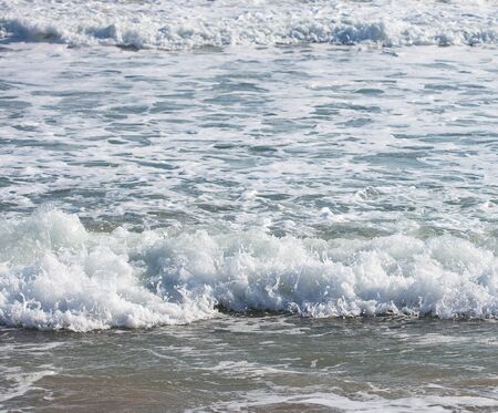 beach waves near coastline, extreme closeup photo