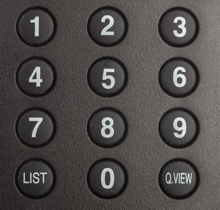 modern black tv control, extreme closeup photo