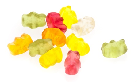 jelly bears isolated on a white background