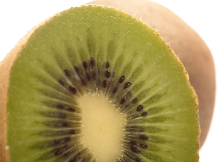 fresh kiwi slice texture, extreme closeup photoの写真素材
