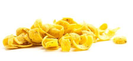 potato chips isolated on a white background