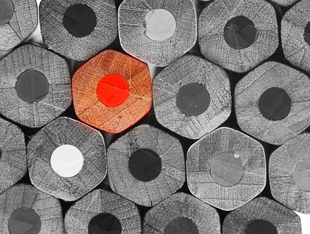 crayons stack texture, black and white の写真素材