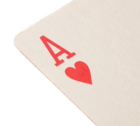 poker card on a white background
