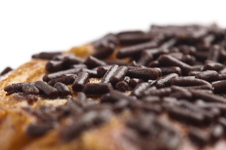 delicious chocolate bun texture, extreme closeup photoの写真素材