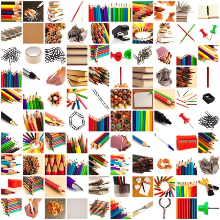 group of pictures of educational objectsの写真素材