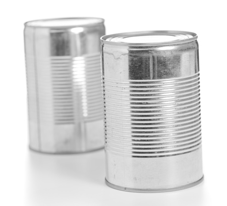 Food Tin Can On White Backgroundの写真素材