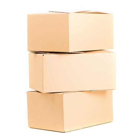 cardboard box isolated on white background