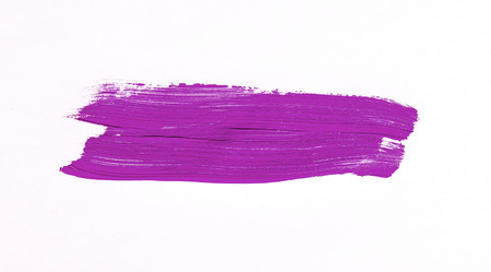 Purple brush stroke over white background
