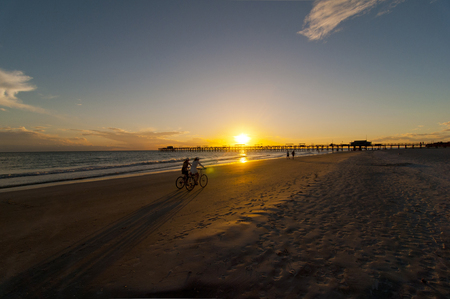 Beach bike rideの写真素材
