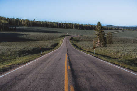 Summer road trip through the mountains of Utah.の写真素材