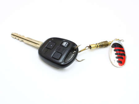 Car a key caught on a spinner for the big predatory fish