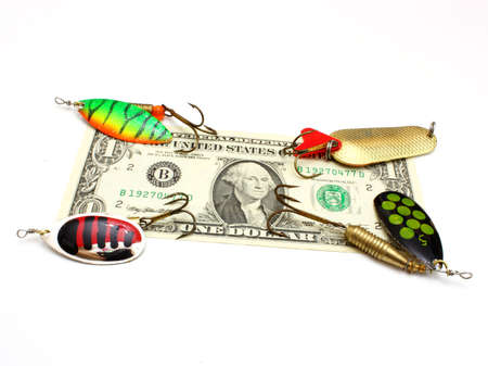 United States money. One dollar coin. Obverse and reverse isolated over whiteの写真素材