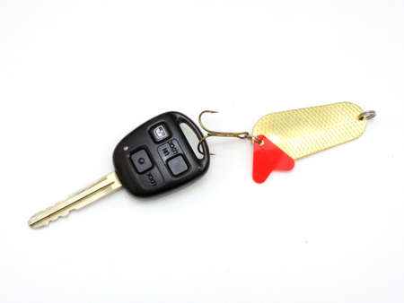 Car a key caught on a spinner for the big predatory fish