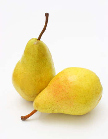 Ripe pears.Objects are isolated on a white background.の写真素材
