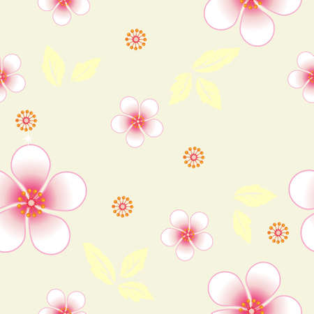 Seamless floral background. Repeat many times. illustration.のイラスト素材