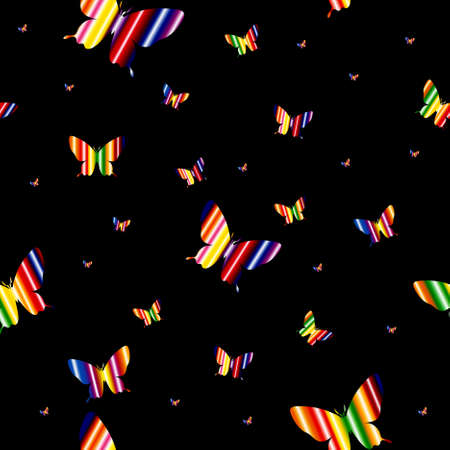 Abstract seamless wallpaper pattern butterflies. A Vector.のイラスト素材