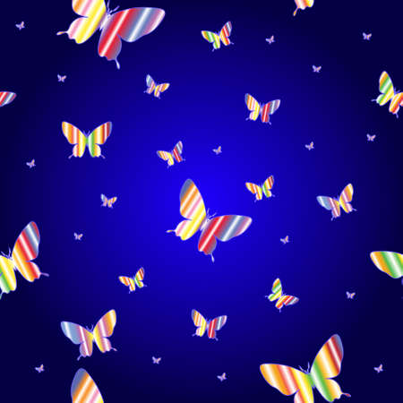Abstract seamless wallpaper pattern butterflies. A vector.のイラスト素材
