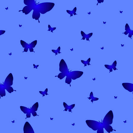 Abstract seamless wallpaper pattern butterflies. A Vector.のイラスト素材
