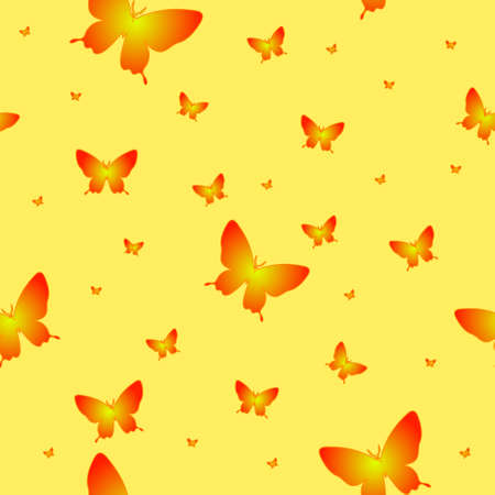 Abstract seamless wallpaper pattern butterflies. A Vector.のイラスト素材