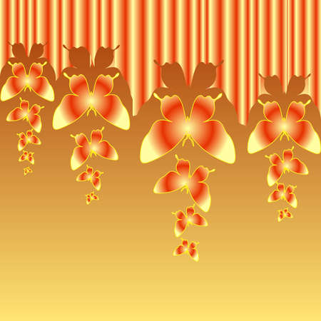 Abstract colourful background with butterflies. A Vector.のイラスト素材