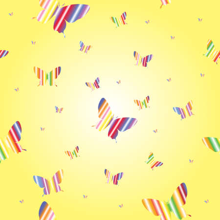 Abstract seamless wallpaper pattern butterflies. A Vector.のイラスト素材