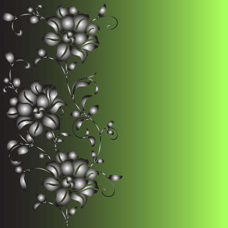 eps10 hand drawn background with a fantasy flowerのイラスト素材