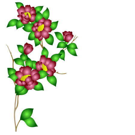 eps10 hand drawn background with a fantasy flowerのイラスト素材