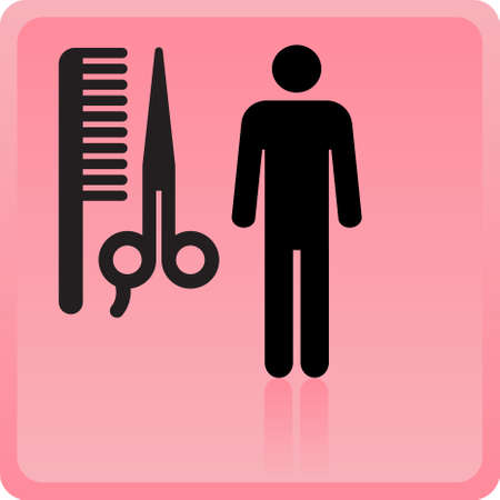 haircut or hair salon symbolのイラスト素材