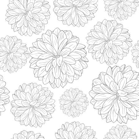 Seamless wallpaper with beautiful flowersのイラスト素材