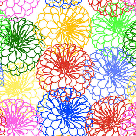 Seamless wallpaper with beautiful flowersのイラスト素材