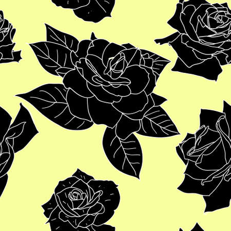 Seamless wallpaper with beautiful flowersのイラスト素材