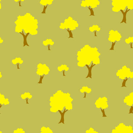 Seamless tree plant  pattern background in vectorのイラスト素材