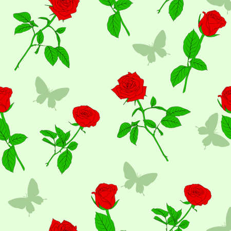 Seamless  background with roses. Could be used as seamless wallpaper, textile, wrapping paper or backgroundのイラスト素材
