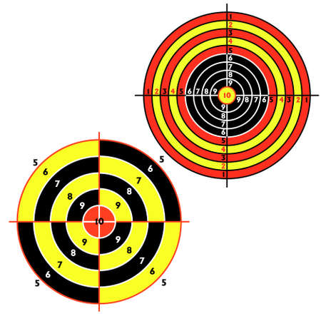 Set targets for practical pistol shooting, exercise.のイラスト素材