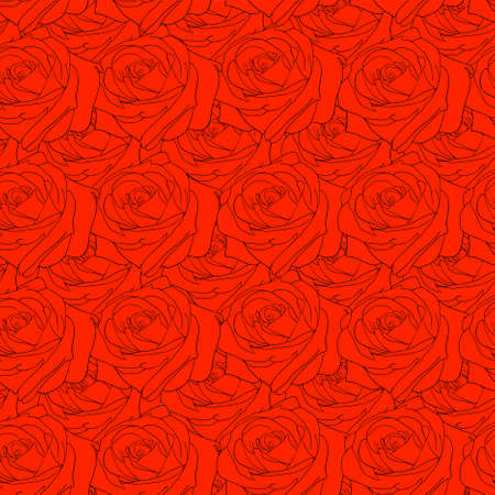 Seamless  background with flower roses. Could be used as seamless wallpaper, textile, wrapping paper or backgroundのイラスト素材
