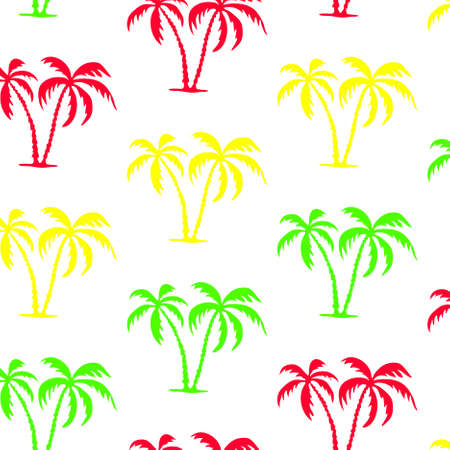 Seamless palm tree  patternのイラスト素材