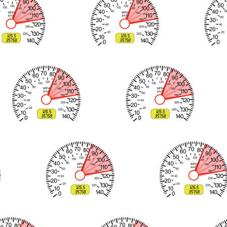 seamless wallpaper with speedometer carのイラスト素材