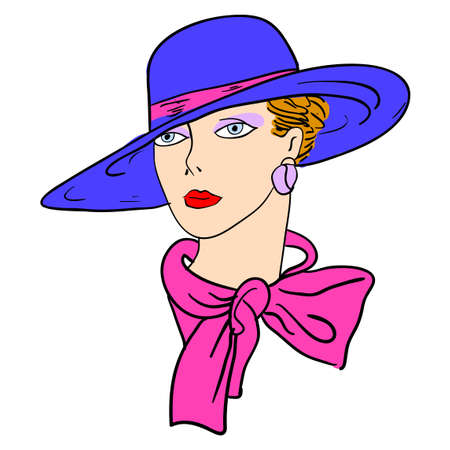 Hand-drawn fashion model. のイラスト素材