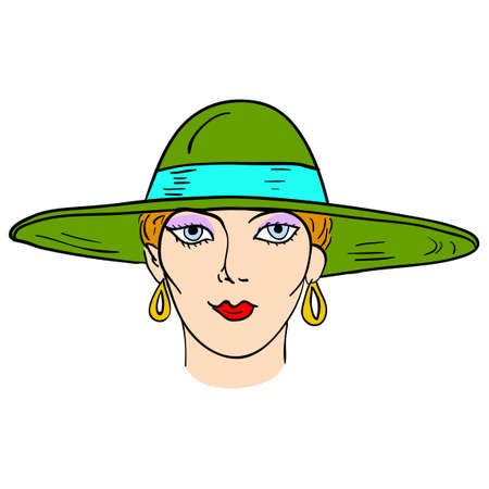 Hand-drawn fashion model.のイラスト素材