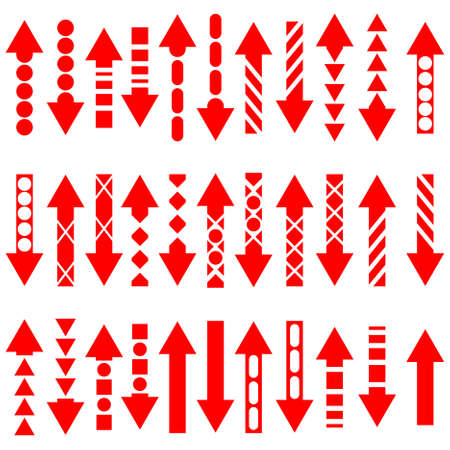 A  set of useful red arrows. のイラスト素材