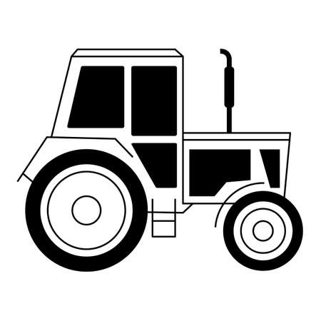 Illustration with a tractorのイラスト素材