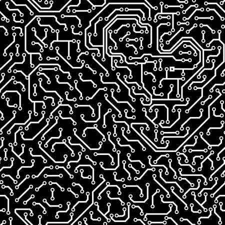 Seamless pattern. Computer circuit board.のイラスト素材