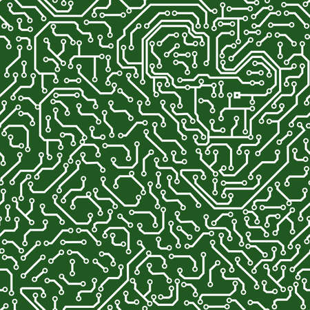 Seamless pattern. Computer circuit board.のイラスト素材